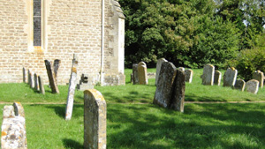 Gravestones in All Saints' 